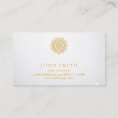 Moderne minimalistische Red Gold Lotus Yoga Instru Visitekaartje (Achterkant)