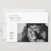 Moderne Minimalistische Redactionele Foto Save the Date (Voorkant)