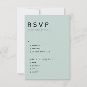 Moderne Minimalistische Redactionele Hoofdletters  RSVP Kaartje