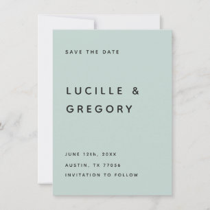 Moderne Minimalistische Redactionele Hoofdletters  Save The Date