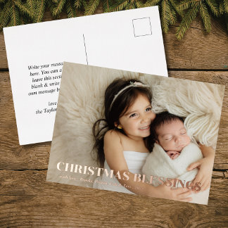 moderne minimalistische religieuze kerstfolie foto folie feestdagen briefkaart