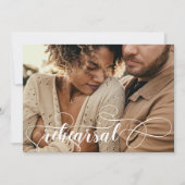 Moderne minimalistische repetitie dinerfoto kaart (Voorkant)