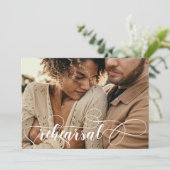 Moderne minimalistische repetitie dinerfoto kaart (Staand voorkant)