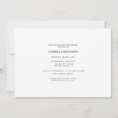 Moderne minimalistische repetitie dinerfoto kaart (Achterkant)