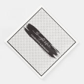 Moderne minimalistische repetitie in zwart-wit servet (Hoek)