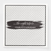 Moderne minimalistische repetitie in zwart-wit servet (Voorkant)