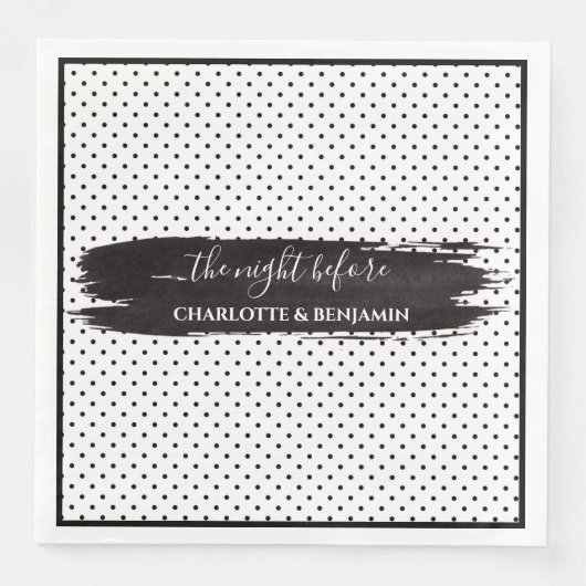 Moderne minimalistische repetitie in zwart-wit servet (Voorkant)