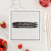 Moderne minimalistische repetitie in zwart-wit servet (Insitu)