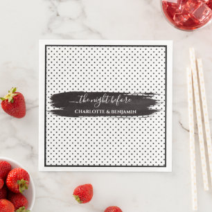 Moderne minimalistische repetitie in zwart-wit servet