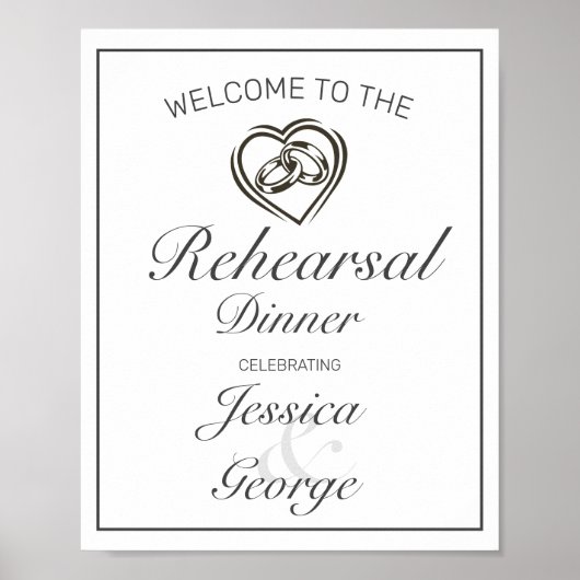 Moderne, minimalistische repetitie: welkomstbord poster (Voorkant)