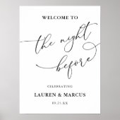 Moderne, minimalistische repetitie: welkomstbord poster (Voorkant)