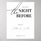 Moderne, minimalistische repetitie: welkomstbord poster (Voorkant)