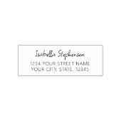 Moderne Minimalistische Retouradres Zelfinktende Stempel (Design)