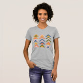 Moderne minimalistische retro geometrische aardse  t-shirt (Voorkant volledig)