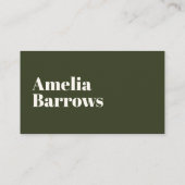 Moderne minimalistische retro geometrische cirkels visitekaartje (Achterkant)