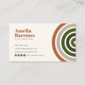 Moderne minimalistische retro geometrische cirkels visitekaartje (Voorkant)