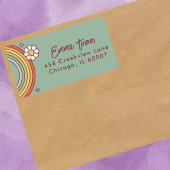 Moderne minimalistische Retro Rainbow Flat Note Ka Notitiekaartje