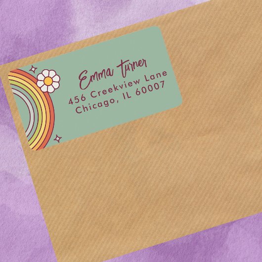 Moderne minimalistische Retro Rainbow Flat Note Ka Notitiekaartje