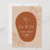 Moderne minimalistische retro typografie Save the Date (Voorkant)