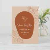 Moderne minimalistische retro typografie Save the Date (Staand voorkant)