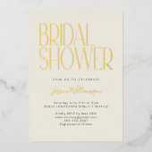 Moderne minimalistische retro Vrijgezellenfeest Go Folie Uitnodiging (Voorkant)