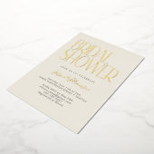 Moderne minimalistische retro Vrijgezellenfeest Go Folie Uitnodiging (Gedraaid)