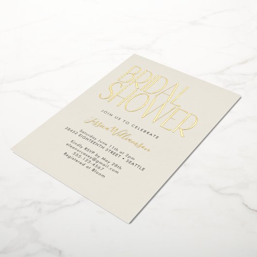 Moderne minimalistische retro Vrijgezellenfeest Go Folie Uitnodiging (Gedraaid)