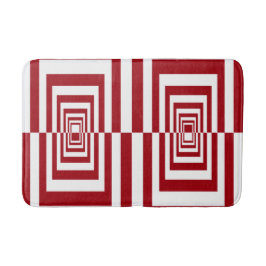 Moderne Minimalistische Rode Geometrische Badmat