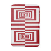 Moderne Minimalistische Rode Geometrische Badmat (Voorkant Verticaal)