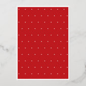Moderne Minimalistische Rode Gouden Script Verjaar Folie Uitnodiging (Achterkant)