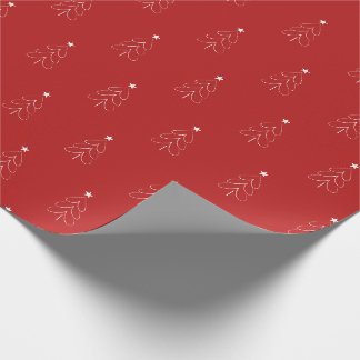 Moderne Minimalistische Rode Kerstboom Cadeaupapier