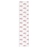 Moderne minimalistische rode kerstboom korte tafelloper (Voorkant)