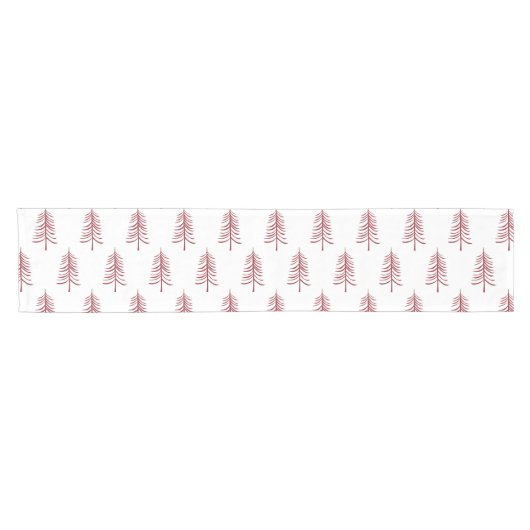 Moderne minimalistische rode kerstboom korte tafelloper (Horizontaal)