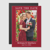 Moderne Minimalistische Rode Magnetische Save The (Voorkant / Achterkant)