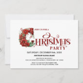 Moderne minimalistische rode tekst kerstfeest kaart (Voorkant)