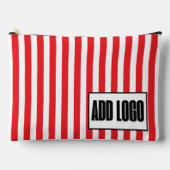 Moderne minimalistische rode witte strepen Busines Etui (Voorkant)