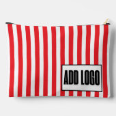 Moderne minimalistische rode witte strepen Busines Etui (Achterkant)