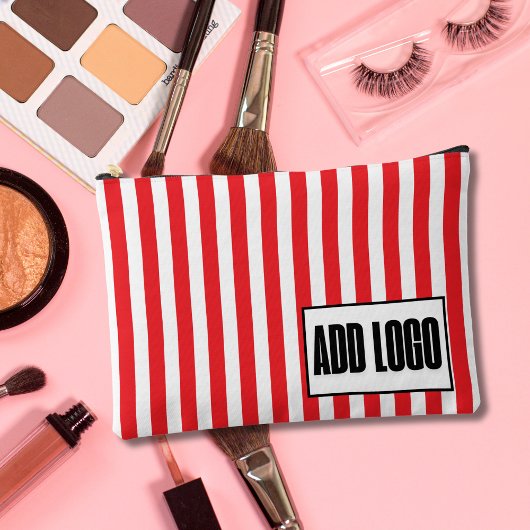 Moderne minimalistische rode witte strepen Busines Etui