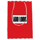 Moderne minimalistische rode witte strepen Busines Medium Cadeauzakje (Voorkant)