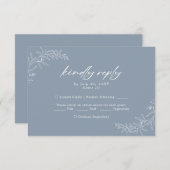 Moderne minimalistische roestbruine Kaart RSVP (Voorkant / Achterkant)