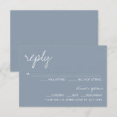 Moderne minimalistische roestbruine Kaart RSVP (Voorkant / Achterkant)