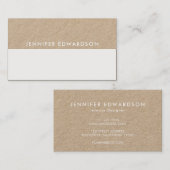 Moderne, minimalistische roestkraft en wit visitekaartje (Voorkant / Achterkant)