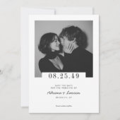 Moderne Minimalistische Romantische Redactionele F Save The Date (Voorkant)
