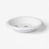 Moderne minimalistische ronde Sjabloon Elegant Papieren Kommen (Gebogen)