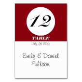 Moderne minimalistische rood-witte bruiloft kaart (Voorkant)