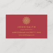 Moderne minimalistische Roos Gold Lotus Yoga Instr Visitekaartje (Achterkant)