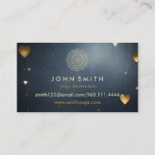 Moderne minimalistische Roos Gold Lotus Yoga Instr Visitekaartje (Achterkant)