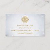 Moderne minimalistische Roos Gold Lotus Yoga Instr Visitekaartje (Achterkant)