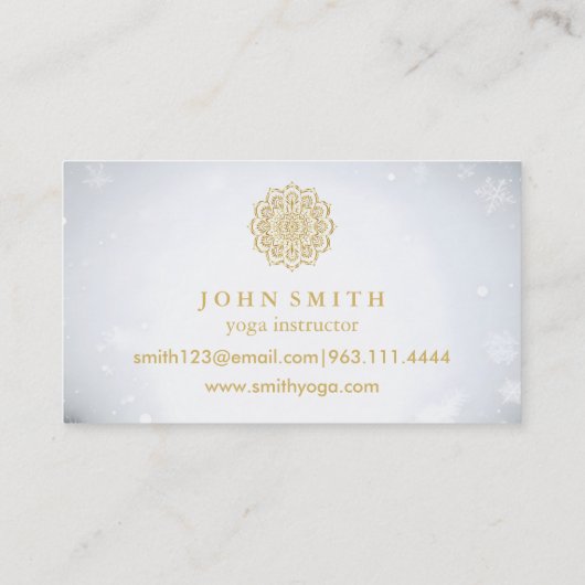 Moderne minimalistische Roos Gold Lotus Yoga Instr Visitekaartje (Achterkant)
