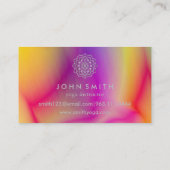 Moderne minimalistische Roos Gold Lotus Yoga Instr Visitekaartje (Achterkant)